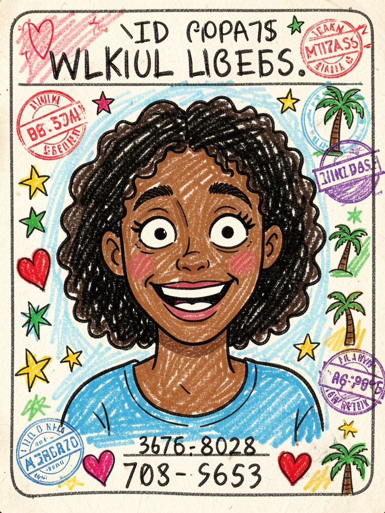 Carteira de identidade cartoon